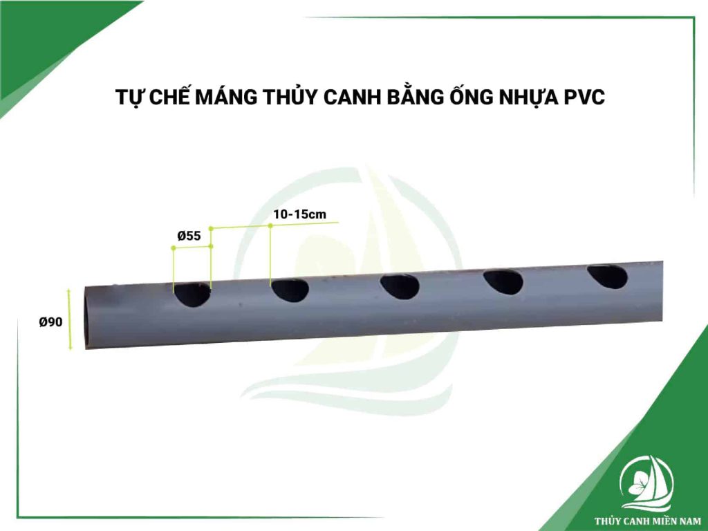 Tự chế máng thủy canh bằng ống nhựa PVC và cách tự làm giàn thủy canh hồi lưu